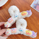 Pinza para el pelo de peluche de dibujos animados